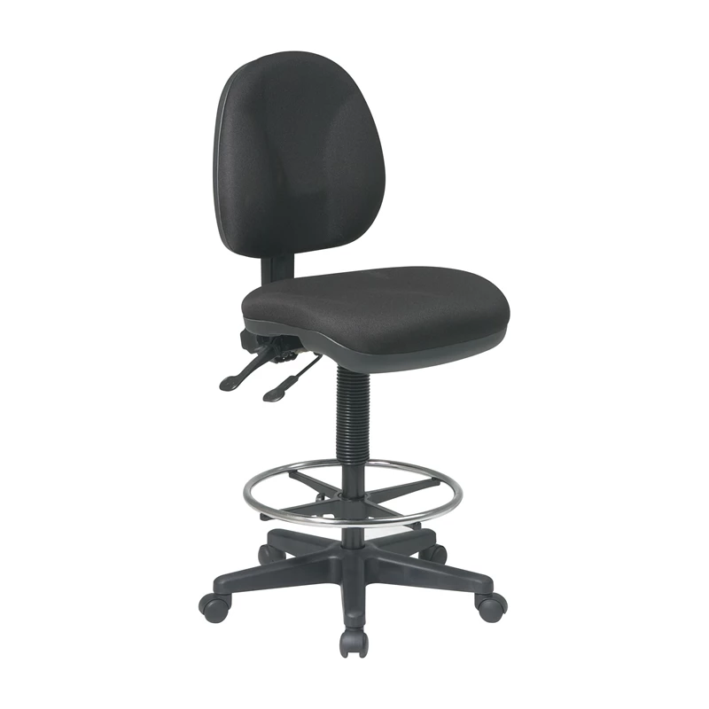 Wholesale ???? Office Star Deluxe Ergonomic Black Fabric Drafting Chair With Adjustable Footring ???? 1 Wholesale ???? Office Star Deluxe Ergonomic Black Fabric Drafting Chair With Adjustable Footring ????