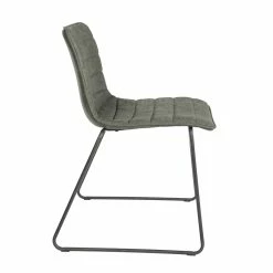 Alternative view of Budget ✔️ OSP Home Furnishings Halo Stacking Chair In Olive Green Faux Leather With Black Base 2 Pack ✔️