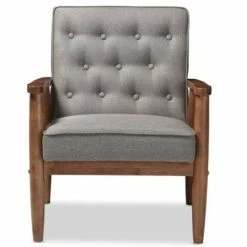 Coupon ⭐ Allora Tufted Reception Chair In Gray And Brown ???? -Flash Furniture Shop 2108289 2 L