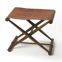 Best Pirce ???? Beaumont Lane Metropolitan Living Leather Folding Stool In Brown ????