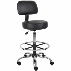 Wholesale ???? Boss Office Products Boss Office Adjustable Faux Leather Drafting Stool In Black ????