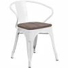 Flash Sale ???? Bowery Hill Metal Dining Arm Chair In White ✔️