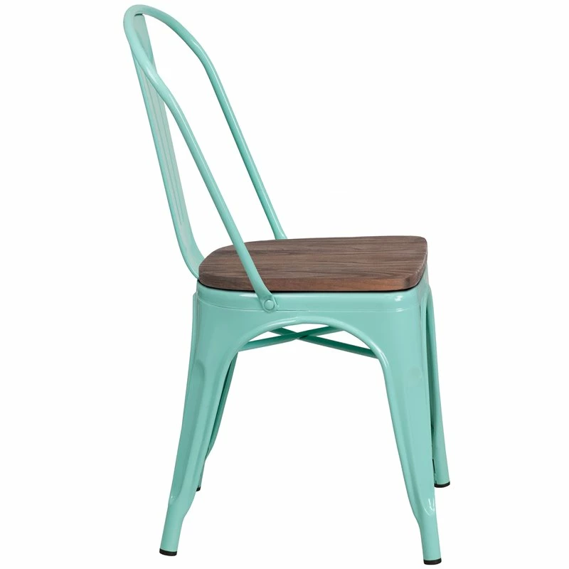 Coupon ???? Bowery Hill Transitional Metal Dining Side Chair In Mint Green ✨ 3 Coupon ???? Bowery Hill Transitional Metal Dining Side Chair In Mint Green ✨ - Image 3