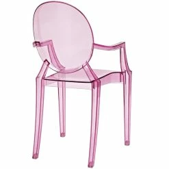 Outlet ⭐ Hawthorne Collections Stackable Dining Arm Chair In Pink (Set Of 2) ⌛ -Flash Furniture Shop 2149485 4 L