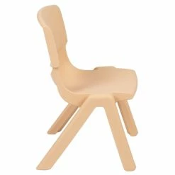 Outlet ???? Flash Furniture 10.5" Plastic Stackable Preschool Chair In Natural (Set Of 4) ???? -Flash Furniture Shop 2183458 12 L