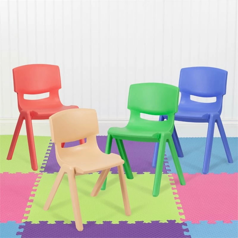 Hot Sale ???? Flash Furniture 13.25" 4 Piece Plastic Stackable Multicolored School Chair Set ???? 2 Hot Sale ???? Flash Furniture 13.25" 4 Piece Plastic Stackable Multicolored School Chair Set ???? - Image 2