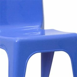 Brand new ???? Flash Furniture 11" Plastic Stackable Handle School Chair In Blue (Set Of 4) ✔️ -Flash Furniture Shop 2183468 14 L