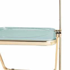 Best Pirce ???? LeisureMod Lawrence Acrylic Folding Chair Gold Metal Frame 2 Set In Jade Green ✨ -Flash Furniture Shop 2183874 9 L