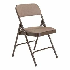 Outlet ???? National Public Seating NPS 2200 Series 29.5" Fabric Upholstered Folding Chair In Walnut (Set Of 4) ????