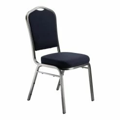 Best deal ???? National Public Seating NPS 9300 Series 37" Metal And Fabric Stack Chair In Midnight Blue/Silvervein ????
