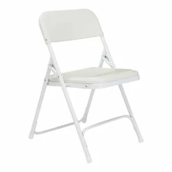 Buy ???? National Public Seating NPS 800 Series 29.75" Premium Plastic Folding Chair In Bright White (Set Of 4) ????