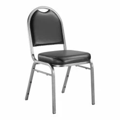 Best reviews of ???? National Public Seating NPS 9200 Series 35" Metal And Vinyl Stack Chair In Panther Black Seat/Silvervein ????