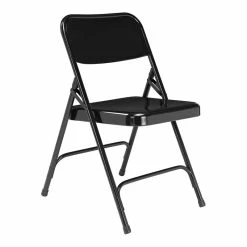 Hot Sale ???? National Public Seating NPS 200 Series 29.5" Metal Double Hinge Folding Chair In Black (Set Of 4) ????