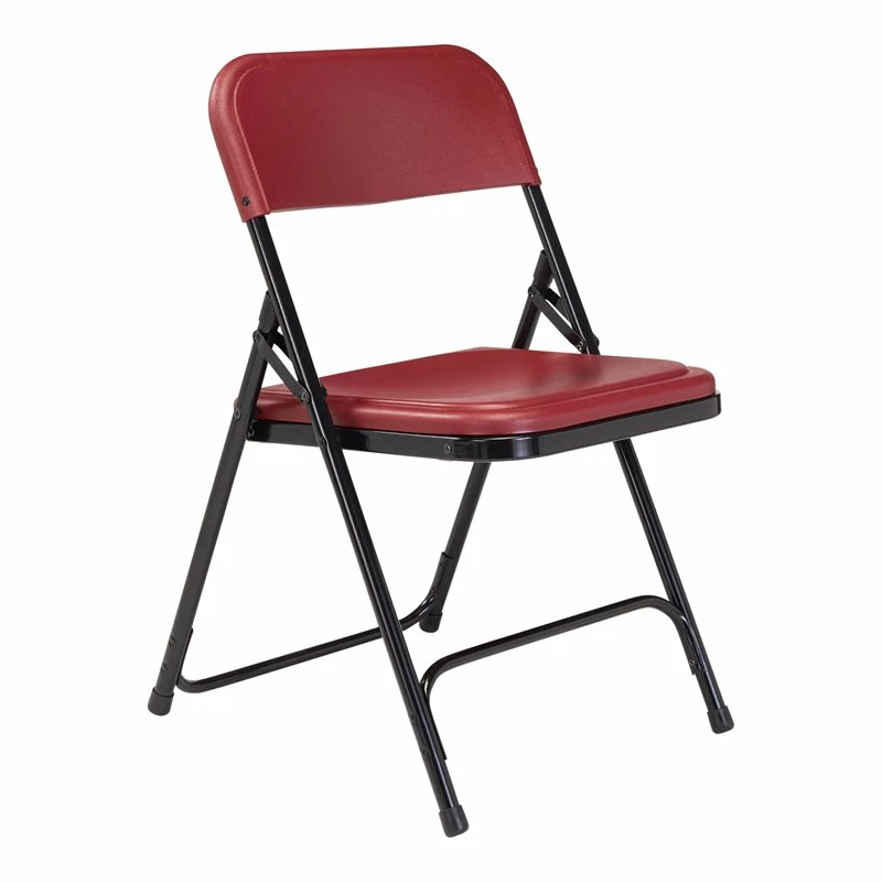 Brand new ???? National Public Seating NPS 800 Series 29.75" Premium Plastic Folding Chair In Burgundy Red (Set Of 4) ???? 1 Brand new ???? National Public Seating NPS 800 Series 29.75" Premium Plastic Folding Chair In Burgundy Red (Set Of 4) ????
