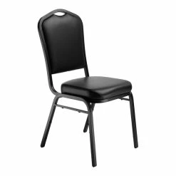 Wholesale ⌛ National Public Seating NPS 9300 Series 37" Metal And Deluxe Vinyl Stack Chair In Panther Black ????