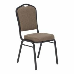 Wholesale ???? National Public Seating NPS 9300 Series 37" Metal And Fabric Stack Chair In Natural Taupe/Black Sandtex ????
