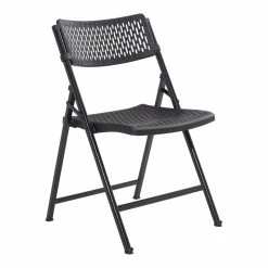 Best Pirce ???? National Public Seating NPS AirFlex Series 32" Modern Metal Folding Chair In Black (Set Of 4) ????