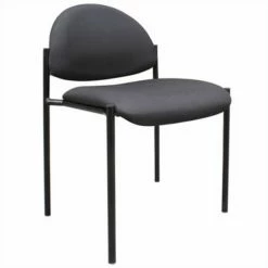 Best Sale ???? Boss Office Products Boss Office Armless Fabric Stacking Chair In Black Caressoft ✨