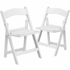 Best reviews of ???? Flash Furniture Kids Resin Vinyl Padded Seat Folding Chair In White (Set Of 2) ????