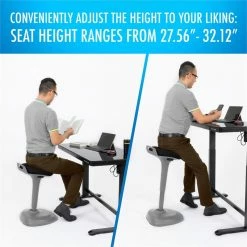 Outlet ✨ Living Essentials Corp Living Essentials Wobble Adjustable Swivel Ergonomic Drafting Stool In Gray ???? -Flash Furniture Shop 2217162 2 L