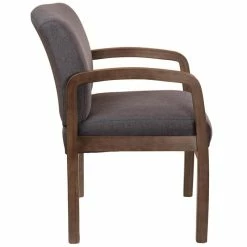 Best Sale ???? Scranton & Co Guest Chair In Slate Gray And Driftwood ???? -Flash Furniture Shop 2226320 3 L