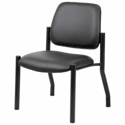 Hot Sale ???? Scranton & Co Faux Leather Guest Chair In Black ???? -Flash Furniture Shop 2226321 2 L