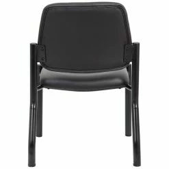 Hot Sale ???? Scranton & Co Faux Leather Guest Chair In Black ???? -Flash Furniture Shop 2226321 4 L