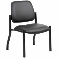 Hot Sale ???? Scranton & Co Faux Leather Guest Chair In Black ????