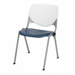 Best reviews of ⭐ KFI Furniture KFI KOOL Stack Chair - White Back - Navy Seat ????