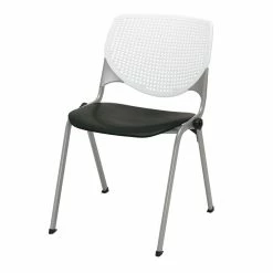 Best Pirce ???? KFI Furniture KFI KOOL Stack Chair - White Back - Black Seat ????