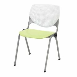 Top 10 ???? KFI Furniture KFI KOOL Stack Chair - White Back - Lime Green Seat ????