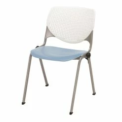 Top 10 ???? KFI Furniture KFI KOOL Stack Chair - White Back - Sky Blue Seat ????