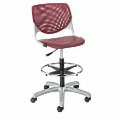 Wholesale ⭐ KFI Furniture KFI Studios Plastic KOOL Drafting Stool - Burgundy ⭐