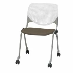 Best Pirce ???? KFI Furniture KFI KOOL Stack Chair - Casters - Java Vinyl Upholstered Seat ????