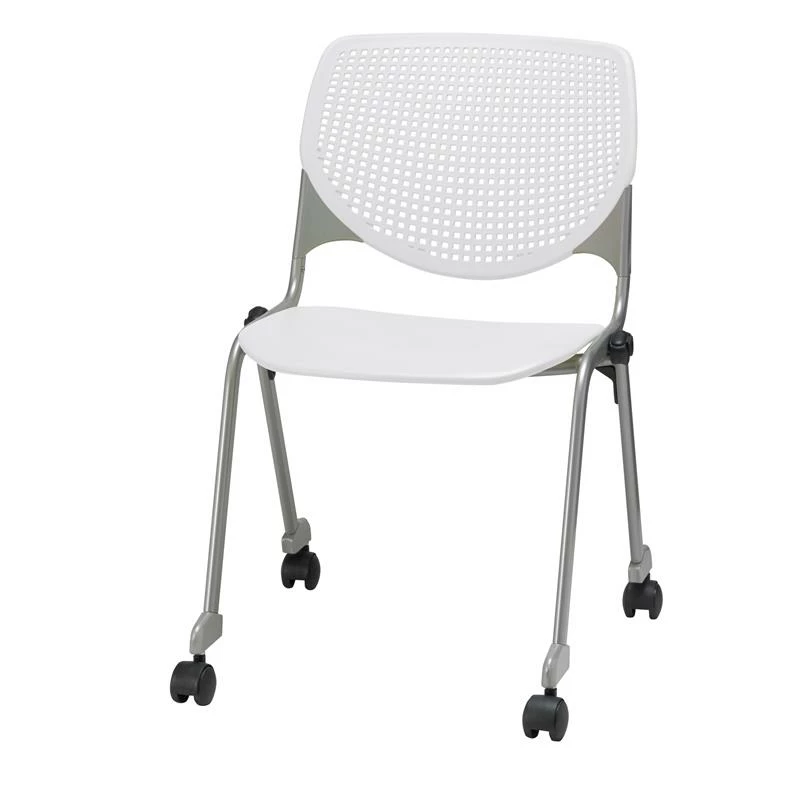 Budget ???? KFI Furniture KFI KOOL Stack Chair - Casters - White ???? 1 Budget ???? KFI Furniture KFI KOOL Stack Chair - Casters - White ????