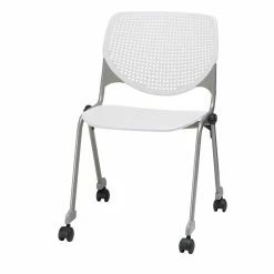 Budget ???? KFI Furniture KFI KOOL Stack Chair - Casters - White ⌛