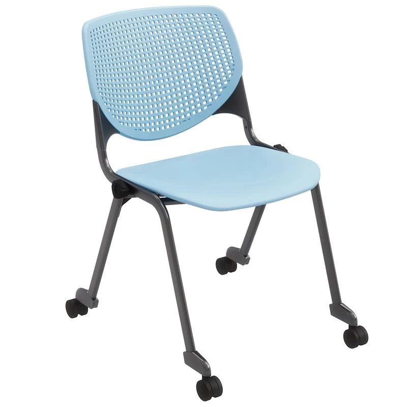 Top 10 ⌛ KFI Furniture KFI Studios Plastic KOOL Stack Chair - Casters - Sky Blue ✨ 4 Top 10 ⌛ KFI Furniture KFI Studios Plastic KOOL Stack Chair - Casters - Sky Blue ✨ - Image 4