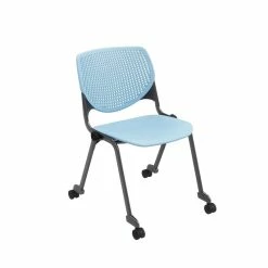 Alternative view of Top 10 ⌛ KFI Furniture KFI Studios Plastic KOOL Stack Chair - Casters - Sky Blue ✨
