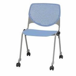 Best Pirce ✔️ KFI Furniture KFI KOOL Stack Chair - Casters - Peri Blue ????