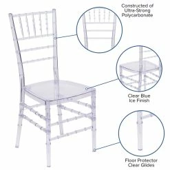 Hot Sale ✔️ Flash Furniture Plastic Chiavari Stacking Dining Side Chair In Ice Blue ⌛ -Flash Furniture Shop 2283403 7 L