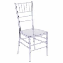 Hot Sale ✔️ Flash Furniture Plastic Chiavari Stacking Dining Side Chair In Ice Blue ⌛