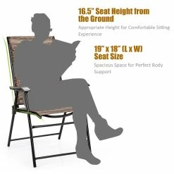 Best deal ???? Costway Steel And Fabric Patio Folding Chair With Armrest In Brown (Set Of 2) ✨ -Flash Furniture Shop 2301523 9 L