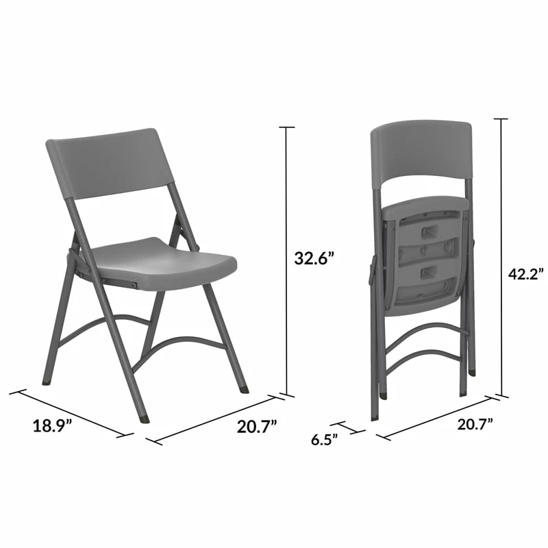 Best Pirce ???? COSCO ZOWN Classic Commercial Resin Folding Chair In Gray 4 Pack ⭐ 6 Best Pirce ???? COSCO ZOWN Classic Commercial Resin Folding Chair In Gray 4 Pack ⭐ - Image 6