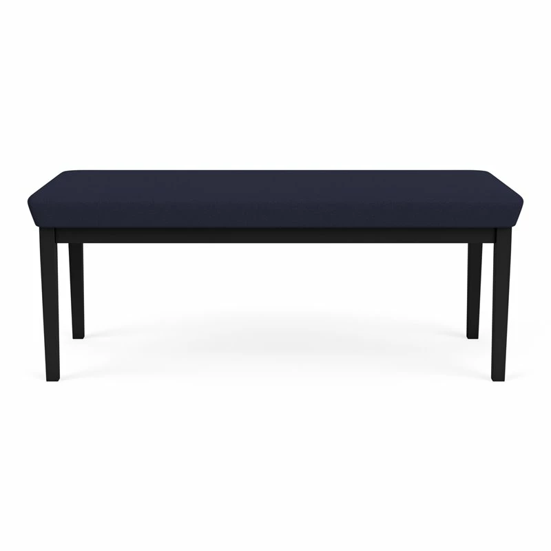 Flash Sale ???? Lesro Lenox Steel Fabric 2-Seat Bench In Black/Open House Navy ???? 2 Flash Sale ???? Lesro Lenox Steel Fabric 2-Seat Bench In Black/Open House Navy ???? - Image 2