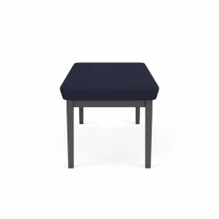 Outlet ⌛ Lesro Lenox Steel Fabric 2-Seat Bench In Charcoal/Open House Navy ???? -Flash Furniture Shop 2473431 2 L