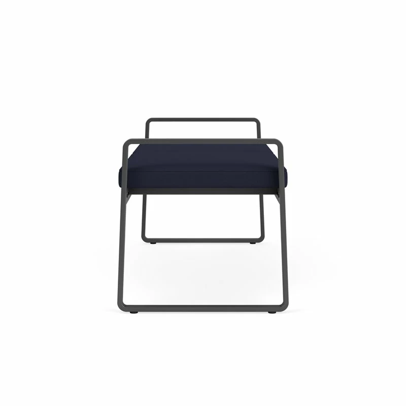 Best Sale ⌛ Lesro Gansett Modern Fabric 2-Seat Bench In Charcoal/Open House Navy ???? 3 Best Sale ⌛ Lesro Gansett Modern Fabric 2-Seat Bench In Charcoal/Open House Navy ???? - Image 3