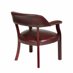 Alternative view of Wholesale ???? Office Star Traditional Guest Chair In Oxblood Red Vinyl ????