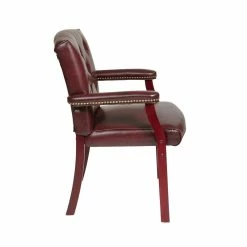 Alternative view of Wholesale ???? Office Star Traditional Visitors Guest Chair In Jamestown Oxblood Red Vinyl ⌛