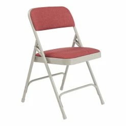 Wholesale ???? UrbanPro 29.5" Fabric Upholstered Premium Folding Chair In Red (Set Of 4) ????