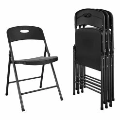 Best reviews of ???? COSCO Solid Resin Indoor/Outdoor Double Braced Folding Chair In Black (4-Pack) ⭐